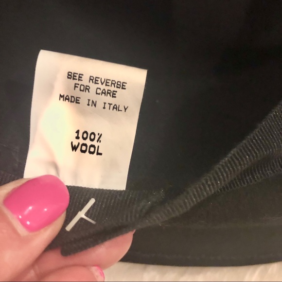 Vintage Bloomingdales Black 100% Wool Wide Brim Hat - Picture 8 of 9